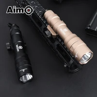 wadsn tactical flashlight m600 m600df 1400 lumens led strong light scatter fit picatinny rail airsoft hunting weapon scout light