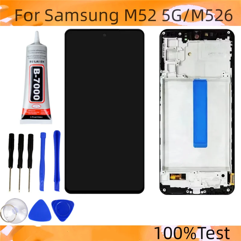 

6,7 дюйма; AMOLED для Samsung Galaxy M52 5G M526 SM-M526B ЖК-дисплей, сенсорный экран, дигитайзер в сборе, Замена для Samsung M52 LCD