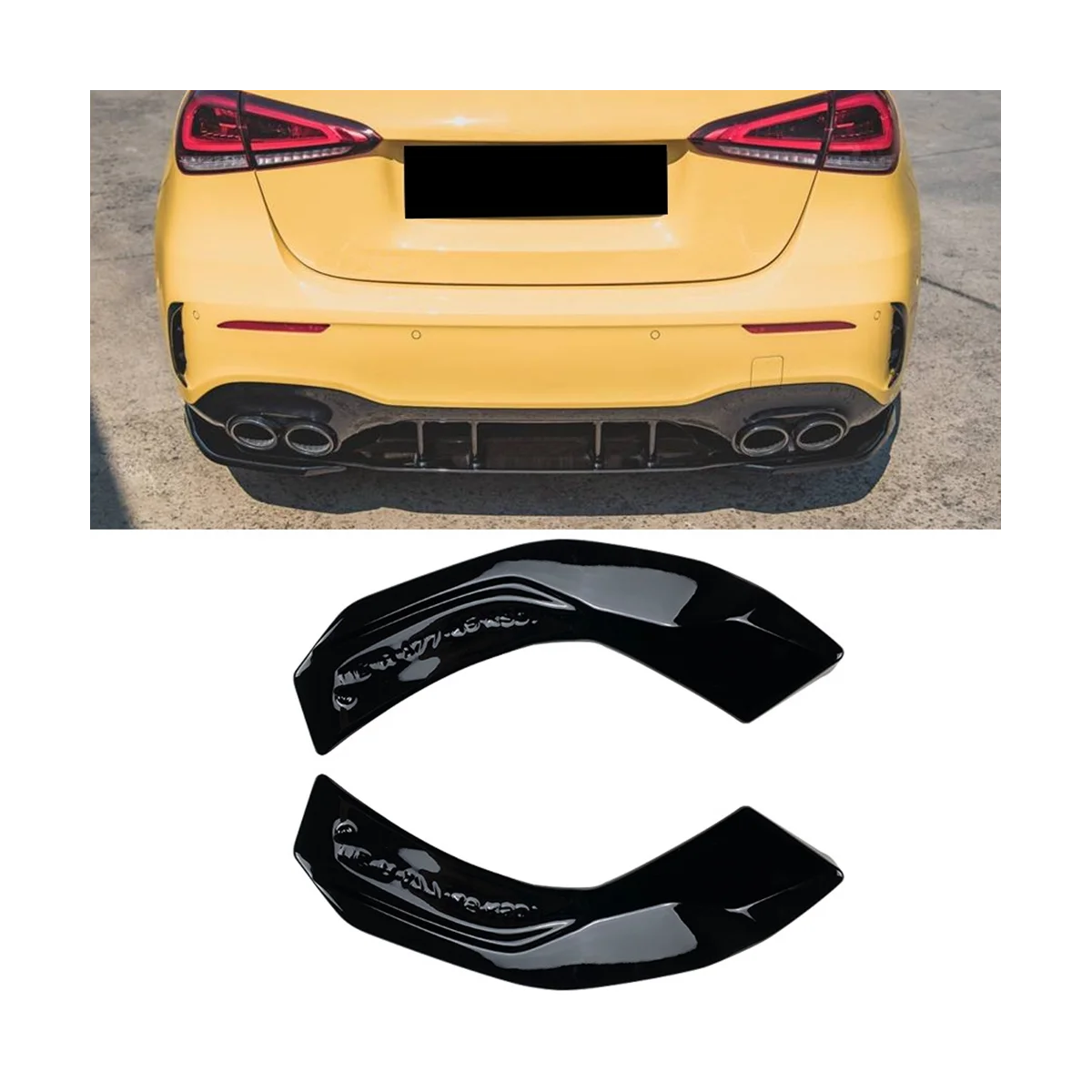 Автомобильный диффузор для заднего бампера боковые разветвители Mercedes Benz A Cl W177 V177