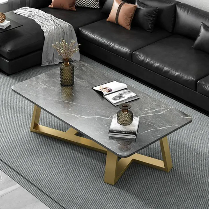 

Narrow Design Coffee Tables Small Living Room Marble Metal Patio Modern Dinning Table Set Nordic Meubles De Salon Furniture