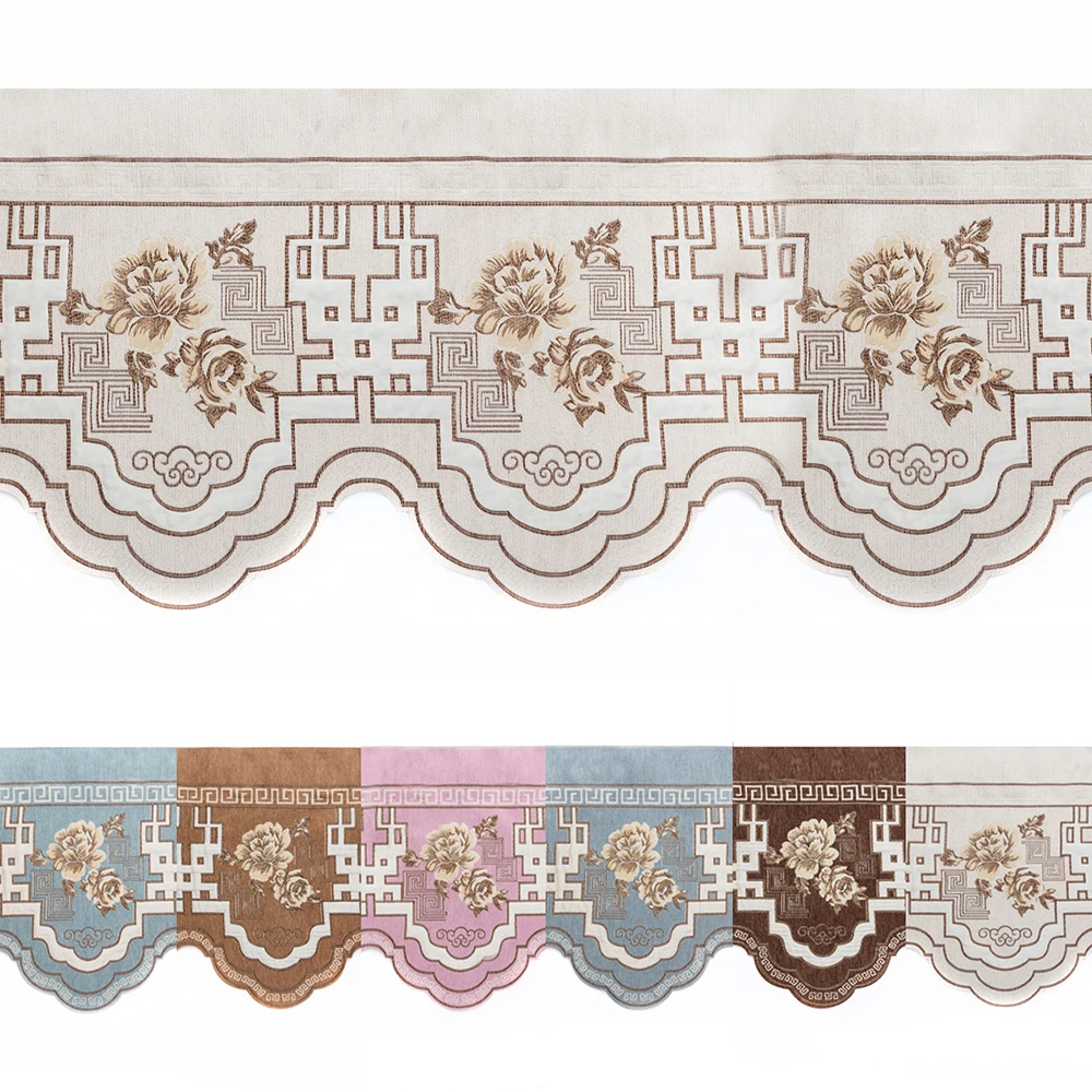 

1 PC Curtain Valance Tier Jacquard European Royal Luxury for Living Room Window Decor for Bedroom DIY Curtain Swags