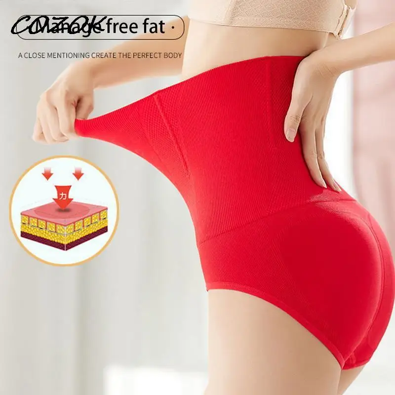 

COZOK Women's Panties High Waist Briefs Large Size Breathable Women Underwear Elastic Soft Ladies Slimming Safty Short Underwear