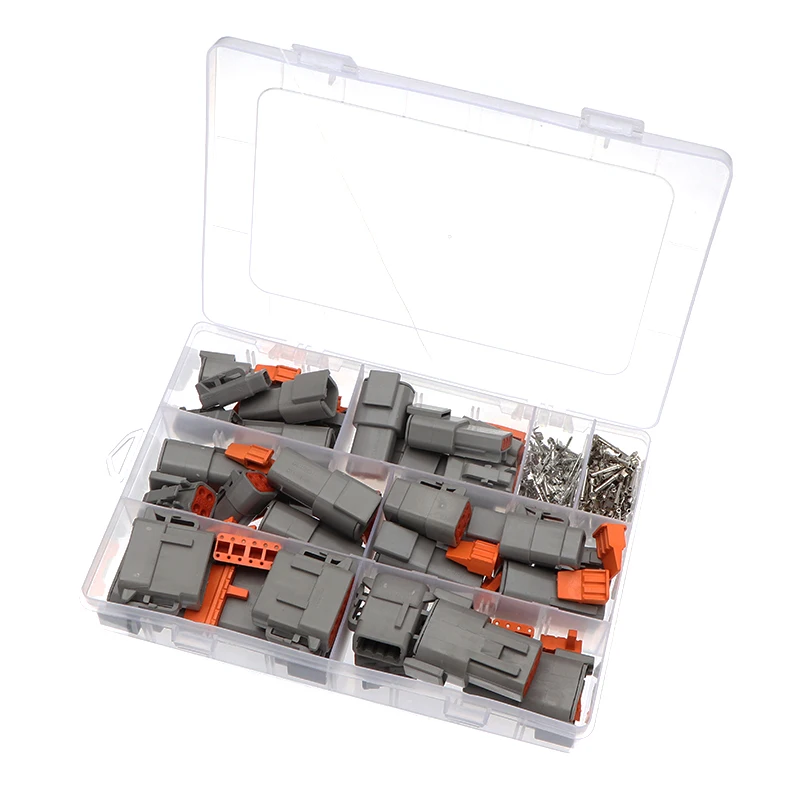 

Hot 202Pcs DTM Waterproof Wire Connector Kit DTM06-2/3/4/6/8/12S DTM04-2/3/4/6/8/12P Automotive Sealed Plug