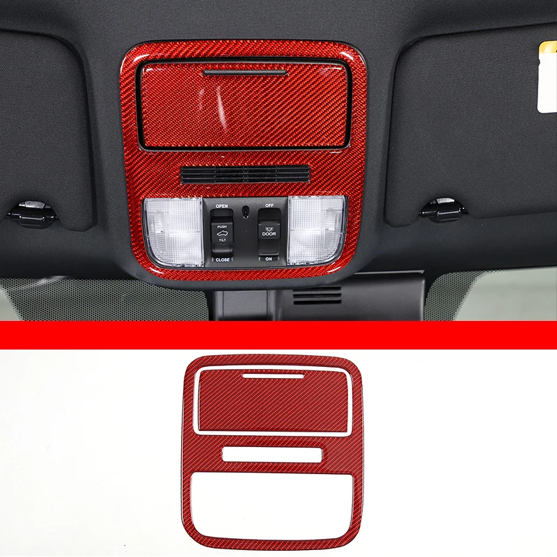 

Reading Light Frame Trim for Honda Pilot 2015-2019 Car Front Reading Lamp Panel Sticker Soft Carbon Fiber Car Accessories 2 Pcs
