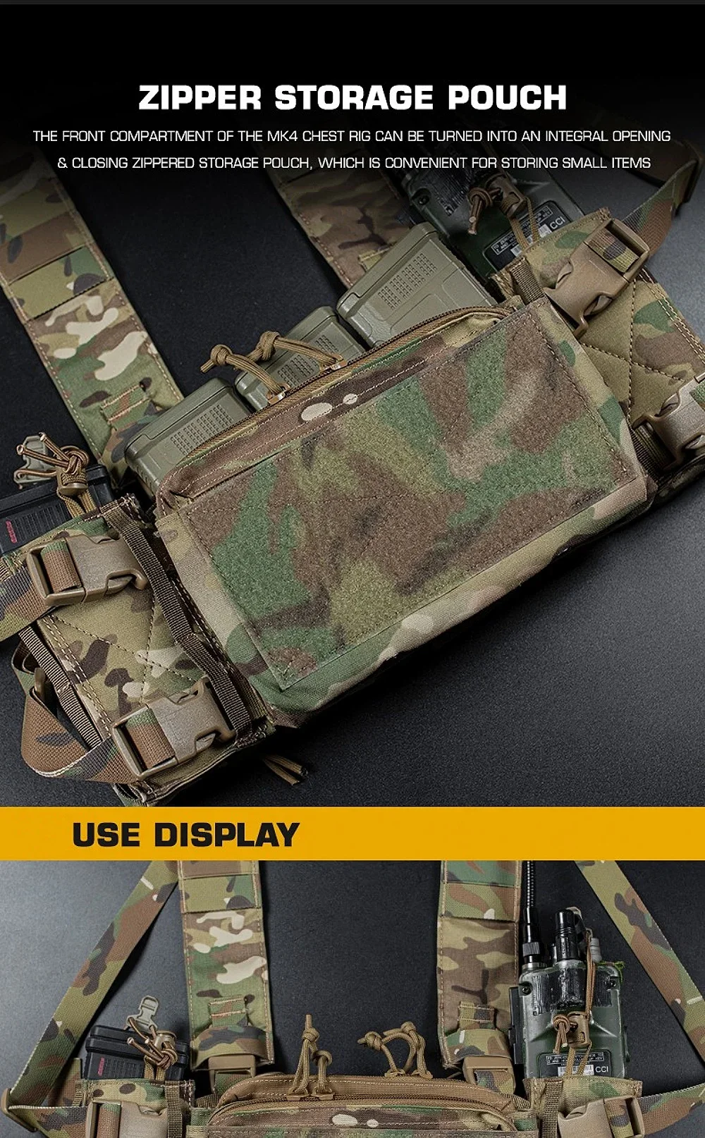 MK3 MK4 микро боевое шасси карманная вставка на молнии тактическая нагрудная