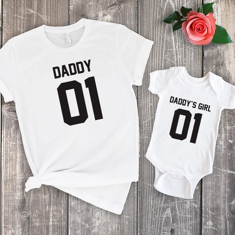 

Daddy and Me Outfits Letter Fashion Girls Clothes Family 2022 Summer Daddy and Daughter Shirts Bestfriend Matching Outfits