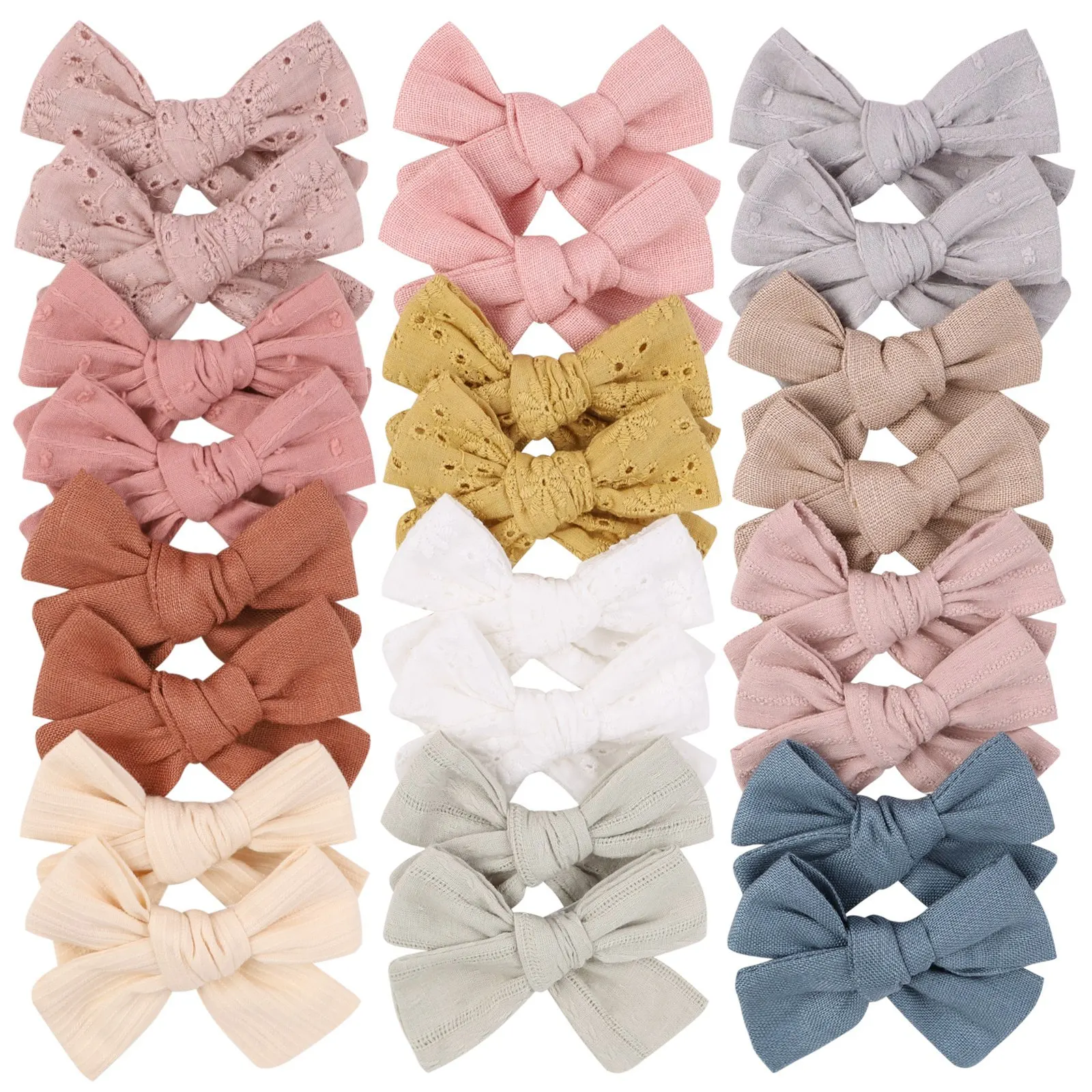 

2PCS Children Hair Clips Cotton Hair Bows Bowknot With Clip For Girls Bangs Side Hairpins Barrette Headwear Kids Hair Accessorie