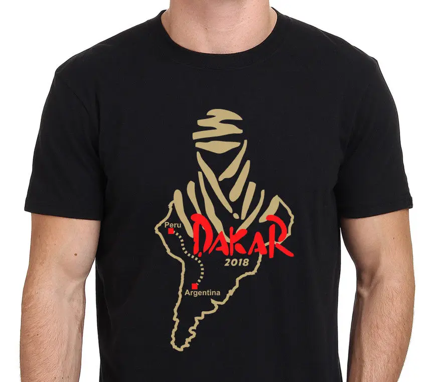

New Summer Casual Men Tee Shirt New Peru Argentina Car Rally Off Road Logo Custom Men'S Black T-Shirt Size S-To-3Xl Classic