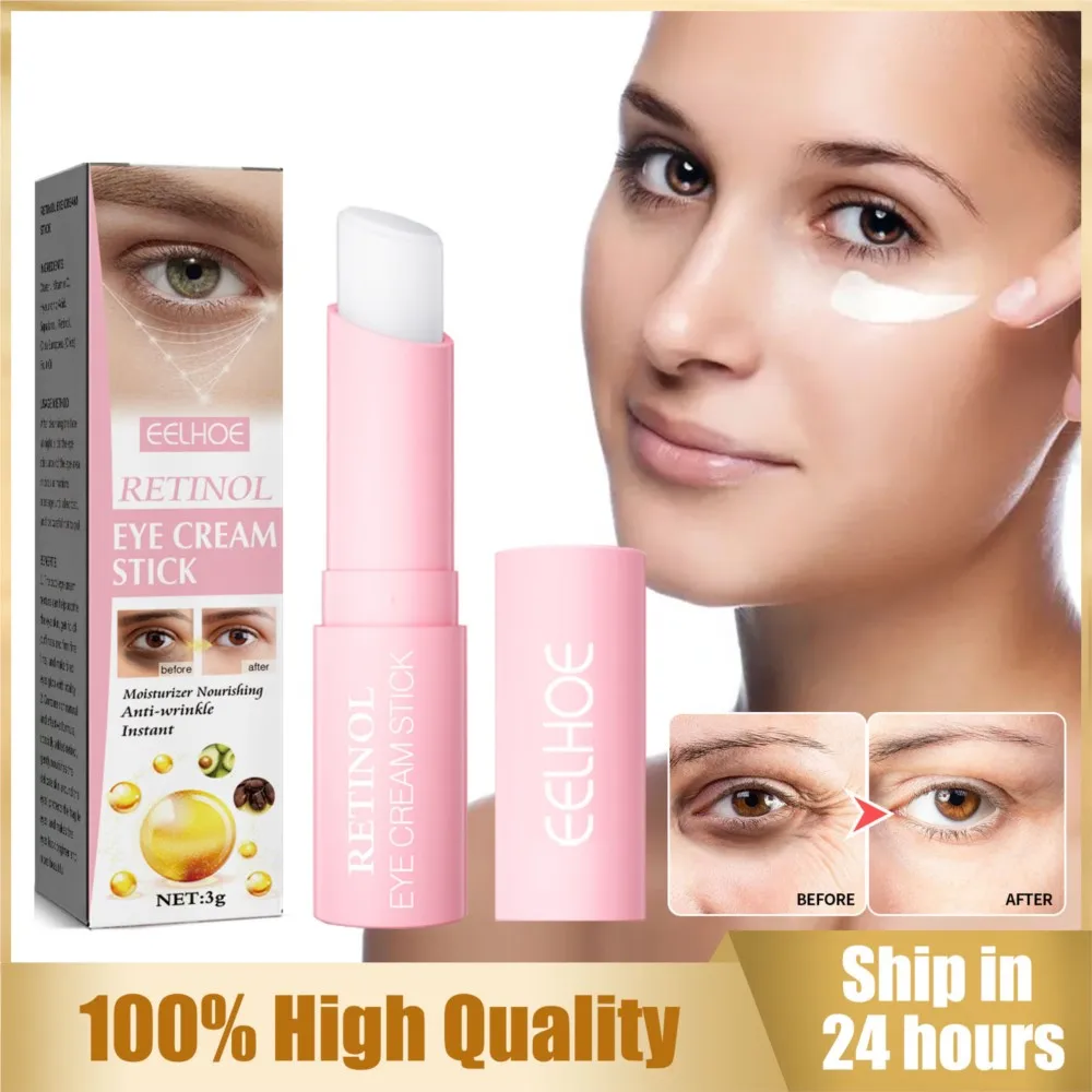 

EELHOE Retinol Eye Cream for Face Lifting Moisturizing Balm Stick Anti-Wrinkle Anti-Puffiness Remove Dark Circles Eye Bags Care