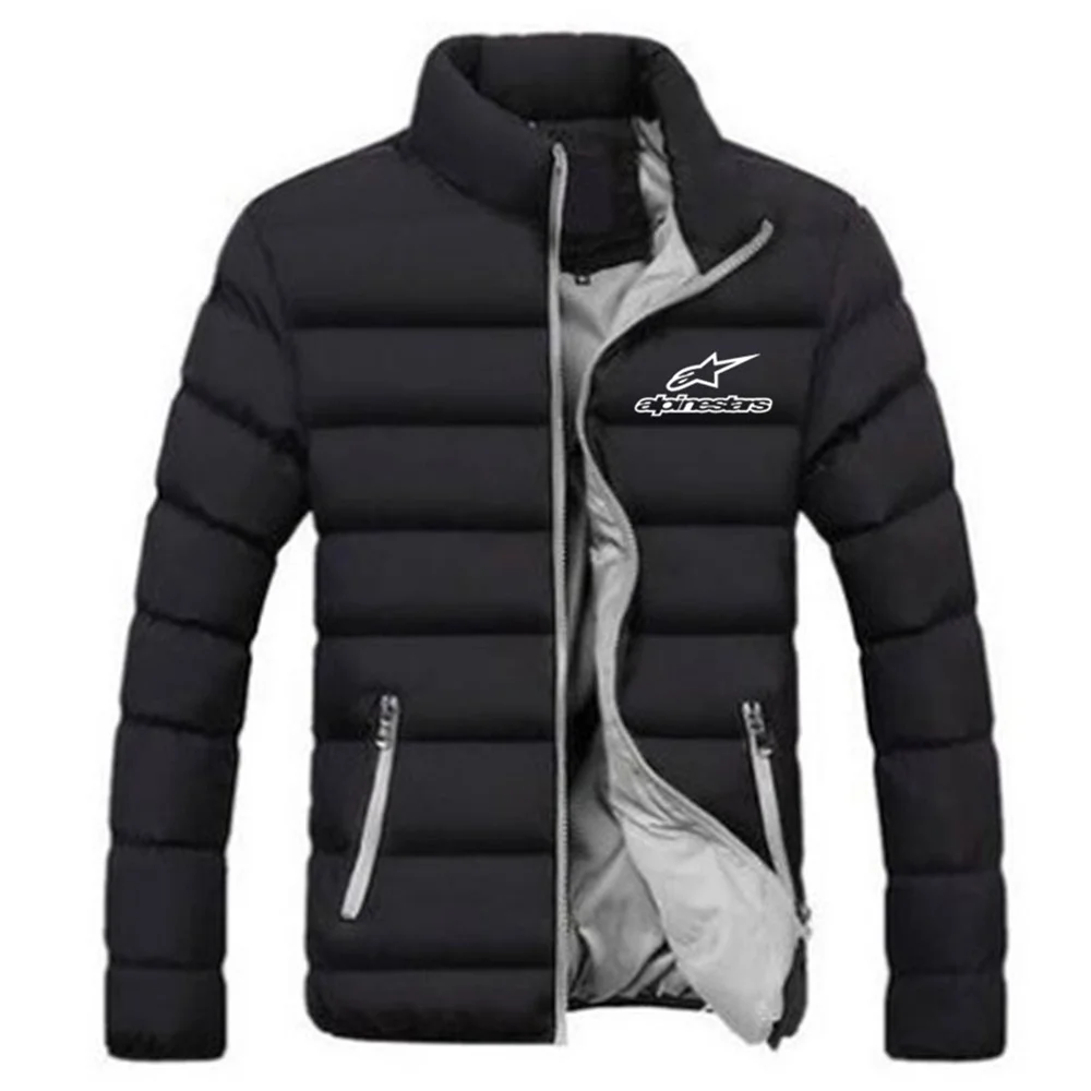 Men's Autumn and Winter New Cotton Jacket Fashion Short Section Standing Collar Zipper Windproof Cotton Jacket