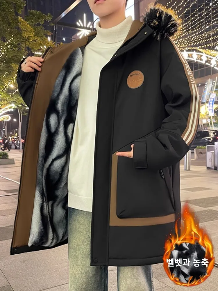 Зимнее пальто средней длины на хлопковой подкладке 3 верхняя одежда для