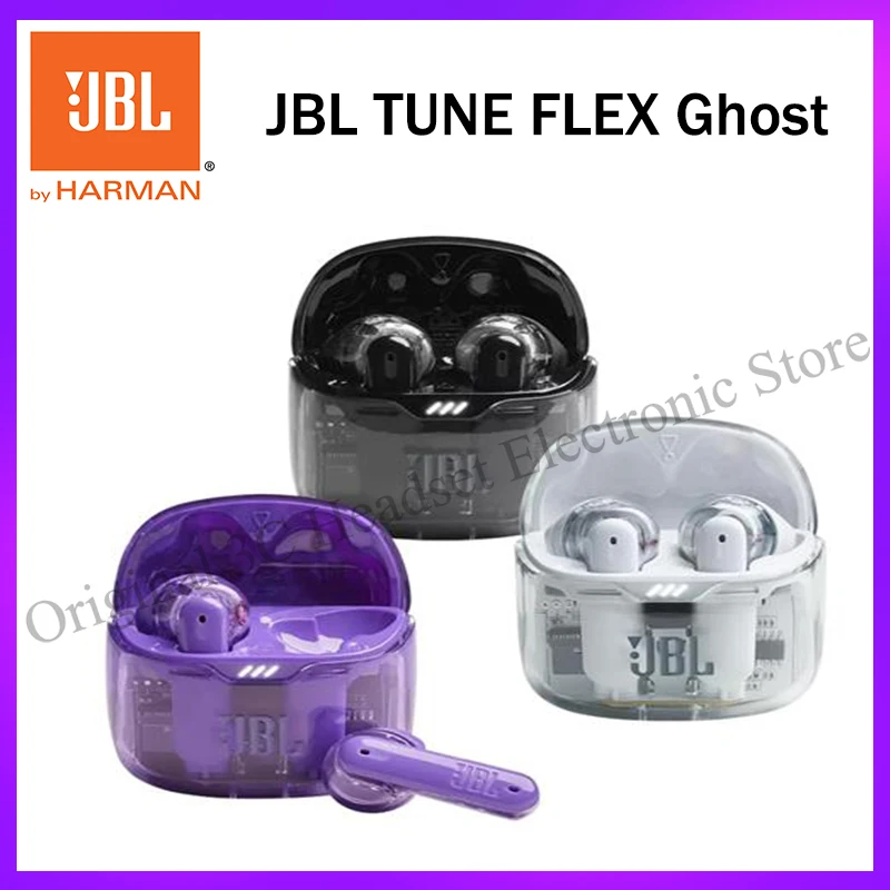 

Original JBL TUNE FLEX Ghost Wireless Bluetooth Earphones Stereo Earbuds Noise Cancelling Headphones Headset Waterproof IPX4