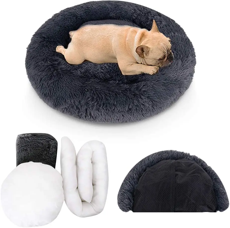 

Panier pour Chien Dehoussable XL 80Cm Lit Apaisant pour Chien Coussin Moelleux Chien Grand Taille Corbeille Grand Chien Gris Kak