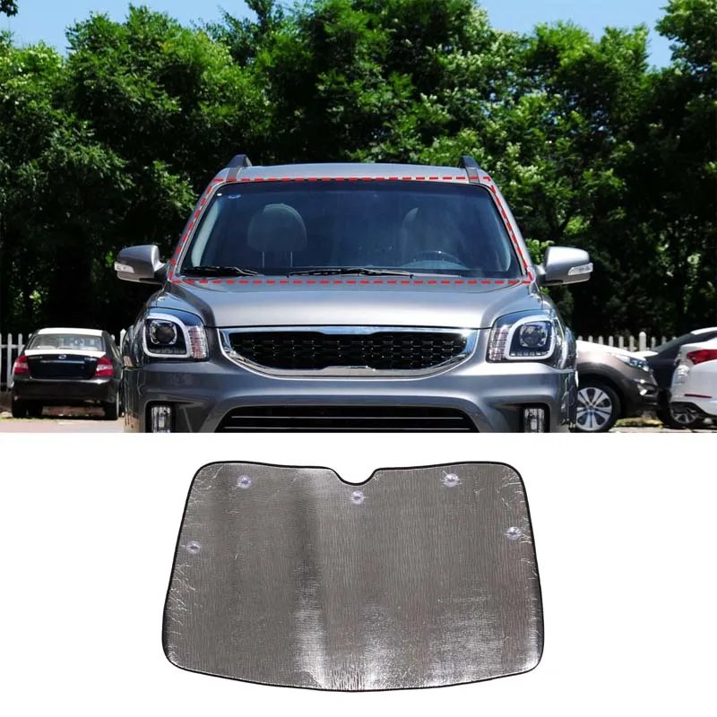 

For Kia Sportage aluminum foil Silver Car Front Windshield Thermal Curtain Shading Sunscreen Car Accessories