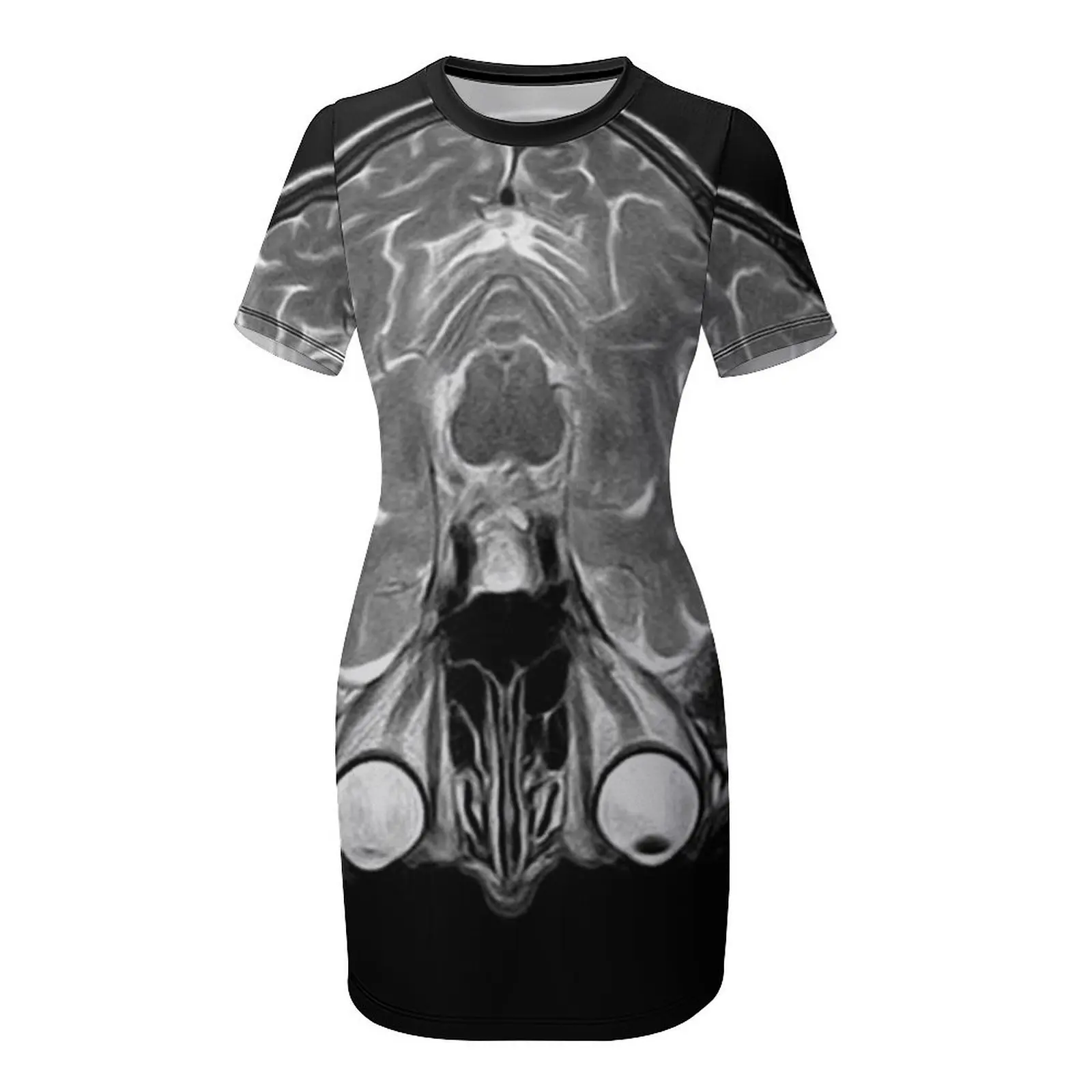 Платье MRI of the Brain с короткими рукавами фиолетовое платье для женщин летние