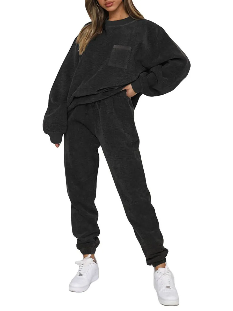 

Женский комплект из 2 предметов, толстовка с длинным рукавом и брюки-джоггеры