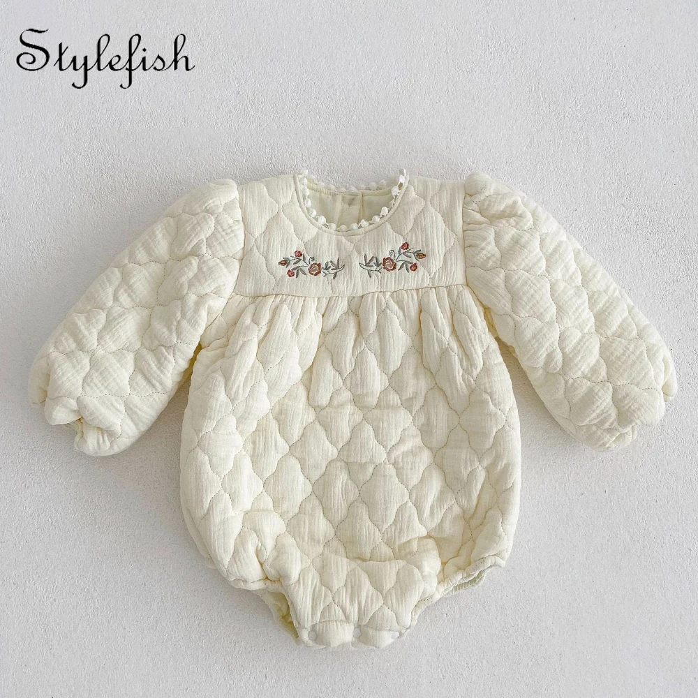 

winter clothing newborn baby thick warm jumpsuit infant clothes girl baby long sleeve romper