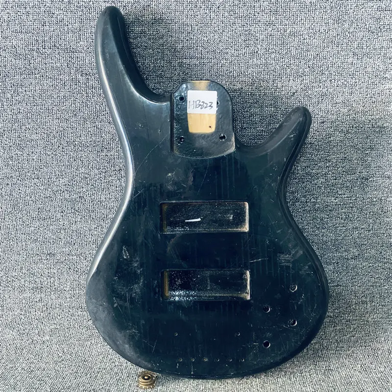 HB823 черный цвет активный электрический бас в массиве древесины с трещинами для