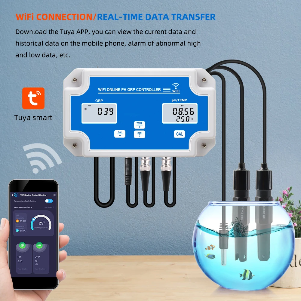 

Tuya Wi-Fi тестер качества воды с умным дистанционным управлением, 3 в 1, умный монитор Интернета, высокая точность для телефона