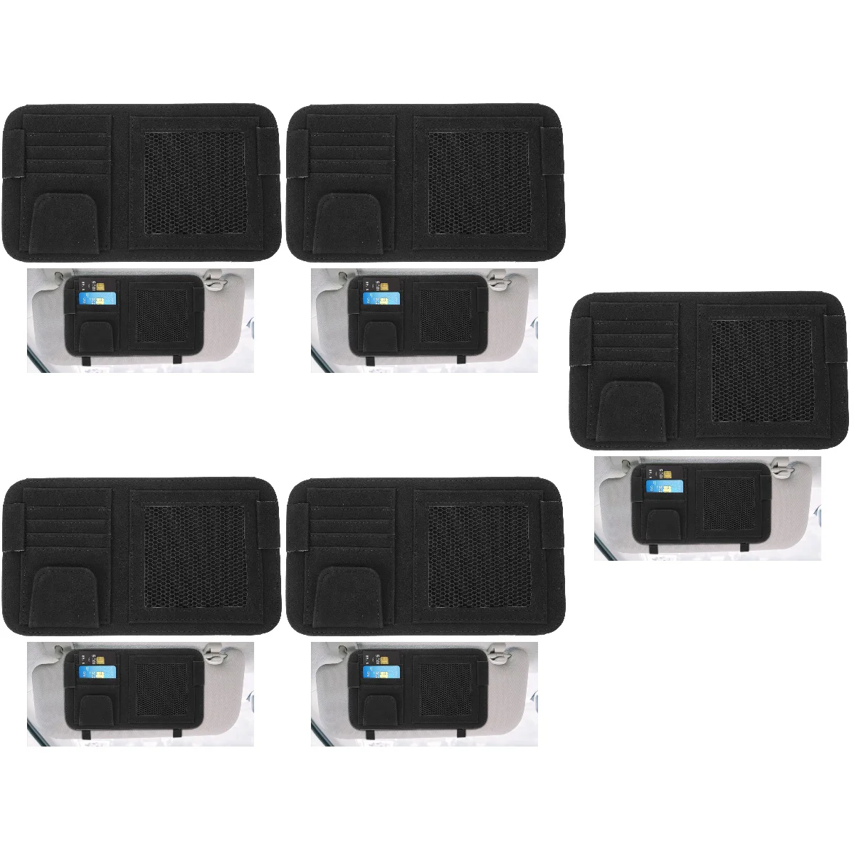 

5pcs Car Visor Organizer Visor Sunglasses Holder Visor Storage Organizer for Cards