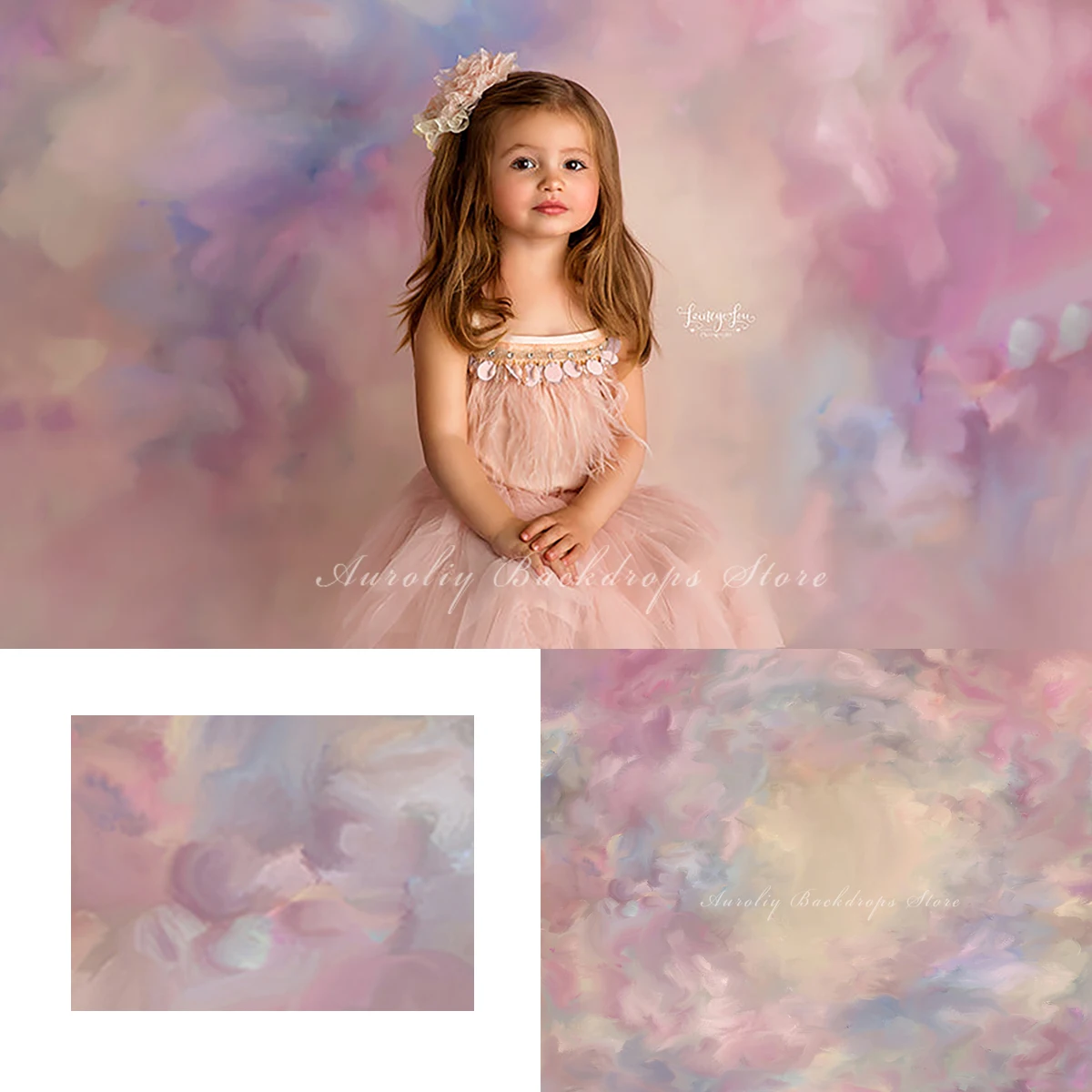 

Hand Painting Floral Backdrop Sweet Garden Girl Photography Pregnant Woman Portrait Photocall Kids Spring Pink Flower Background