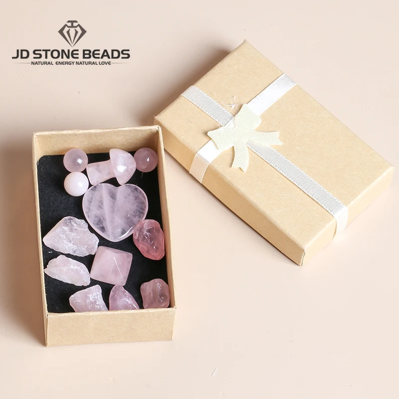 

12 шт./коркоркор. натуральный розовый кварц образец кристаллического минерала лечебные камни шероховатый камень для руды набор украшений по...