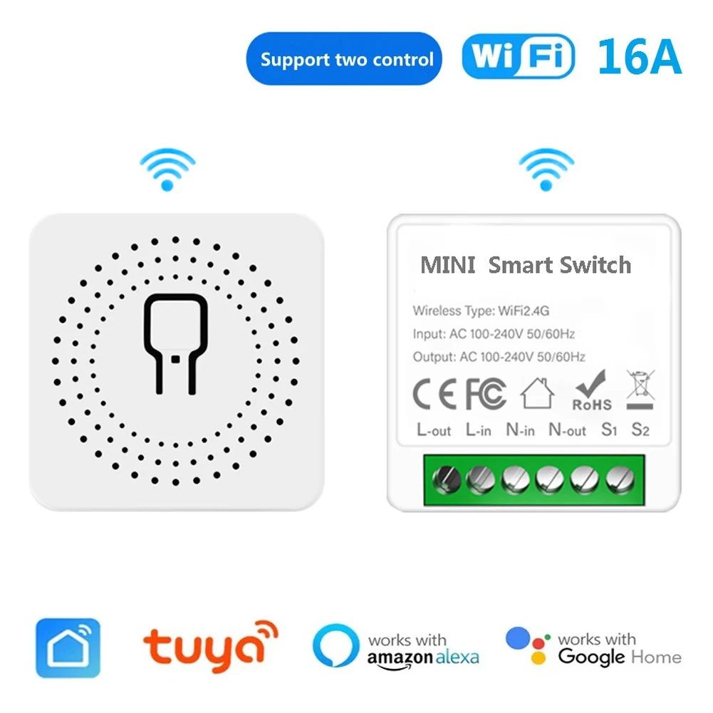 

Szaoju Мини Wi-Fi выключатель 16A для умного дома