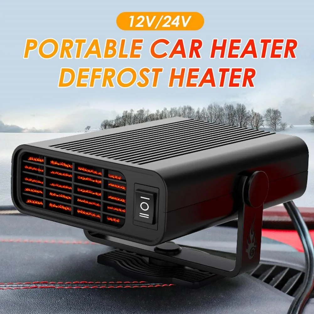 

2 In1 12V 120W Portable Car Heater Demister Car Windshield Defroster Heater 360 Degree Rotation ABS Electric Heating Cooling Fan