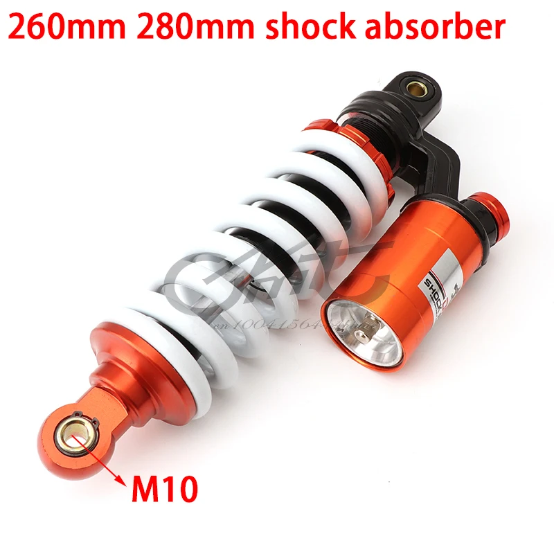 

260mm 280mm airbag suspension shock absorber for Scooter ATV Quad Dirt Bike accessories