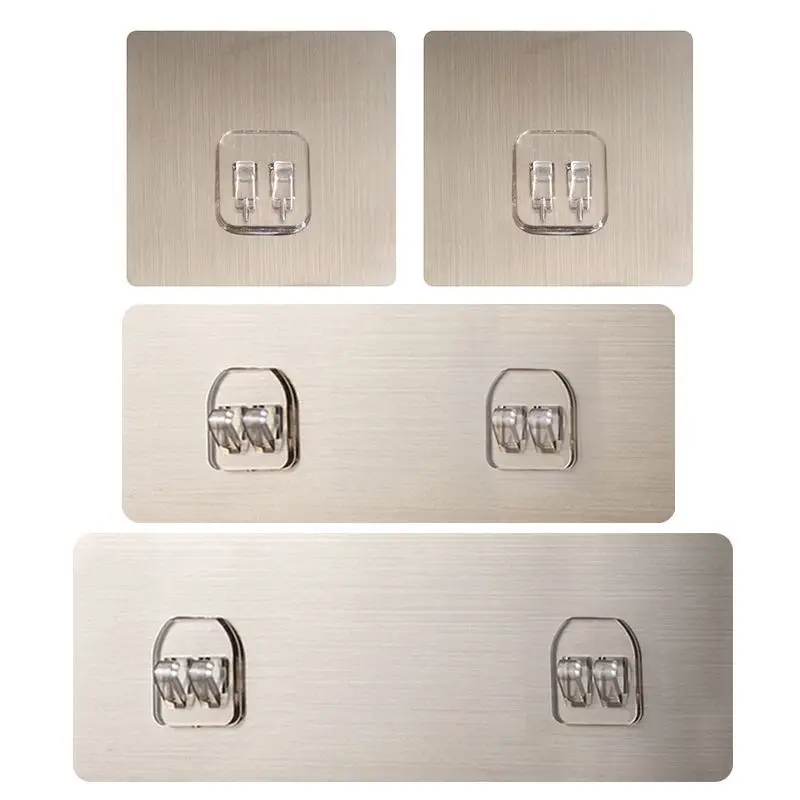 

6/10 PCS Strong adhesive hook non-trace paste paste snap button snap hook patch stiletto installation free bathroom hook