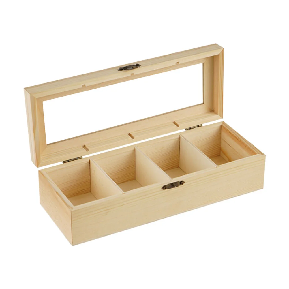 

Tea Bag Organizing Box Wooden Tea Bag Box Coffee Bag Box with Visible Cover