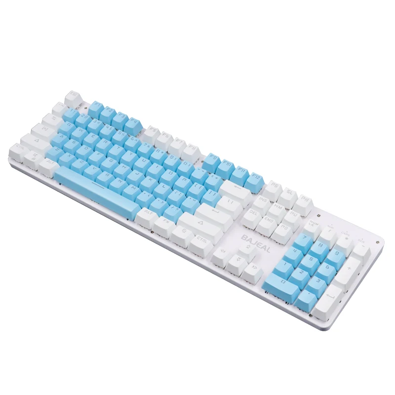 

Mini Dual-color Plugging Axis Mechanical Keyboard Gaming Keyboard 104 Keys RGB Lighting Effects Usb Wired Keyboard Convenient