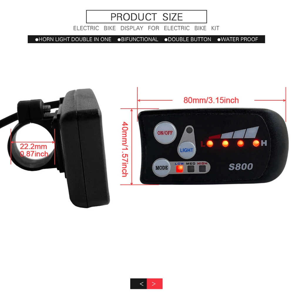 

36/48V 30A Sine Wave Controller S800 Display Throttle 8 PAS Kit For E-bike MTB Lithium Battery Modification Set Cycling Parts