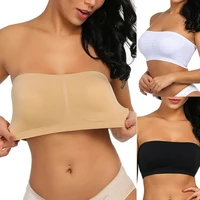 oversized double layer one line bra womens detachable bra pad strapless wrap womens invisible underwear