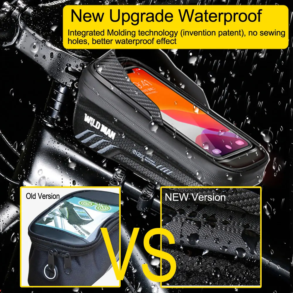 Велосипедная сумка WILD MAN водонепроницаемый держатель для сенсорного экрана 7 4