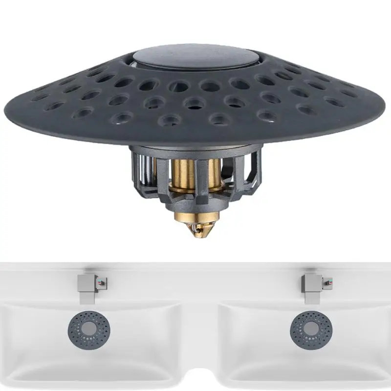 

Фотоловушка для волос с крышкой, Модернизированная ловушка для слива душа в ванной комнате, заглушки для раковины в ванной комнате 1,6-2,16 дюй...