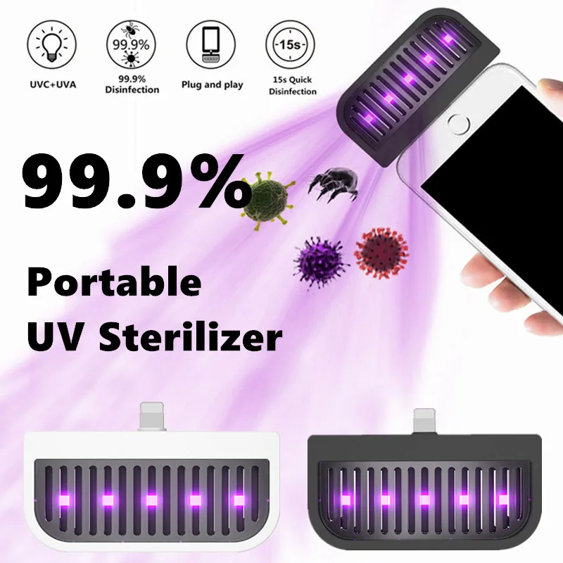 

UV Sterilizer Mini Portable UVC Disinfection Lamp Type-C USB Port LED Light Sterilizer Sanitizing Wand For Home Travel UV Lamps