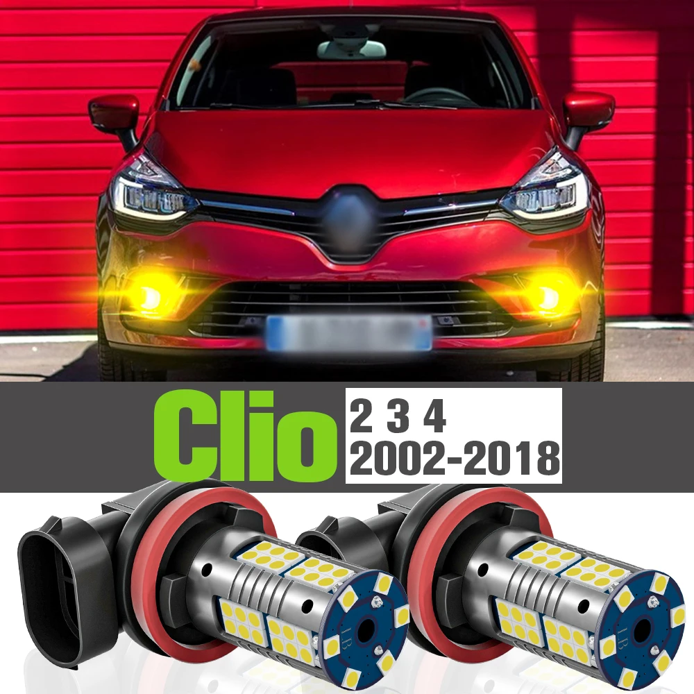 

2x LED Fog Light Accessories Lamp For Renault Clio 2 3 4 2002-2018 2004 2005 2006 2007 2008 2009 2010 2011 2012 2013 2014 2015