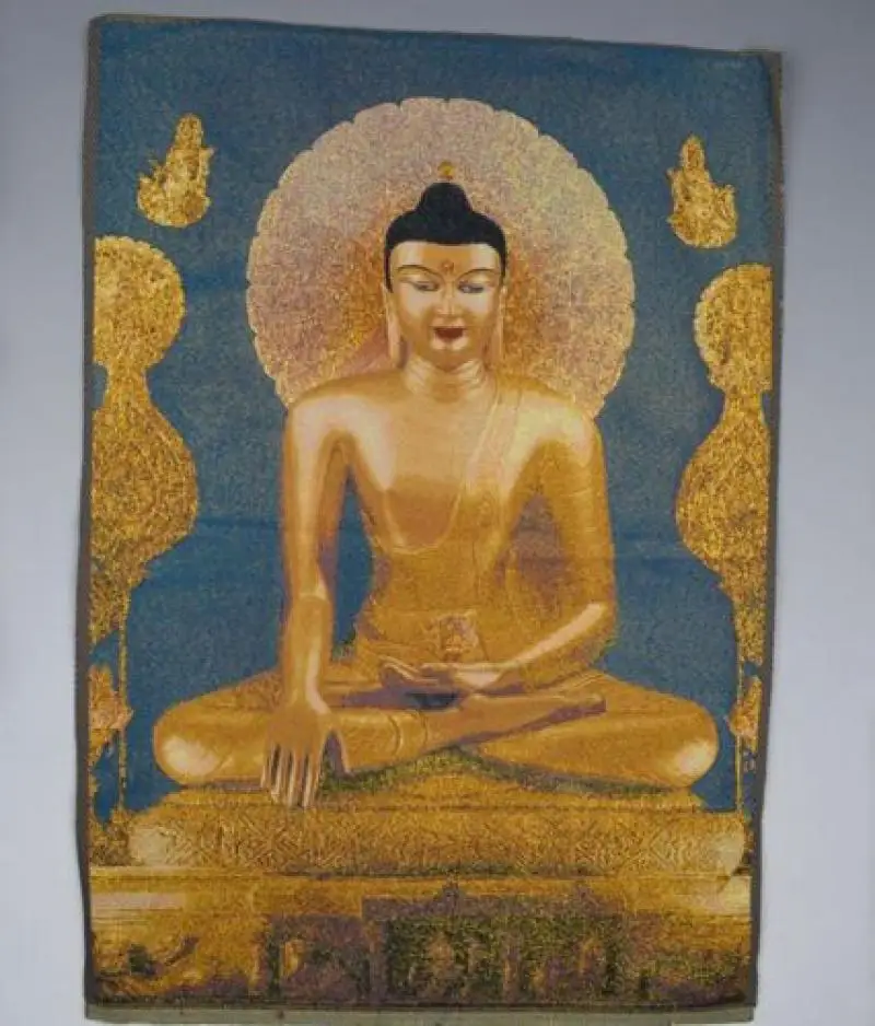 36-дюймовый Шелковый гобелен, вышивка, картина тибетского Будды, танка, Будда Rulai