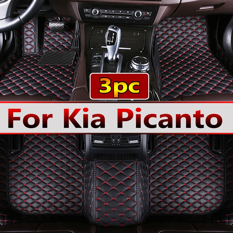 

Кожаные автомобильные коврики для Kia Picanto Morning Grand Eko Taxi JA 2012 ~ 2017, 5 дверных противогрязных автомобильных ковриков, автомобильные аксессуары