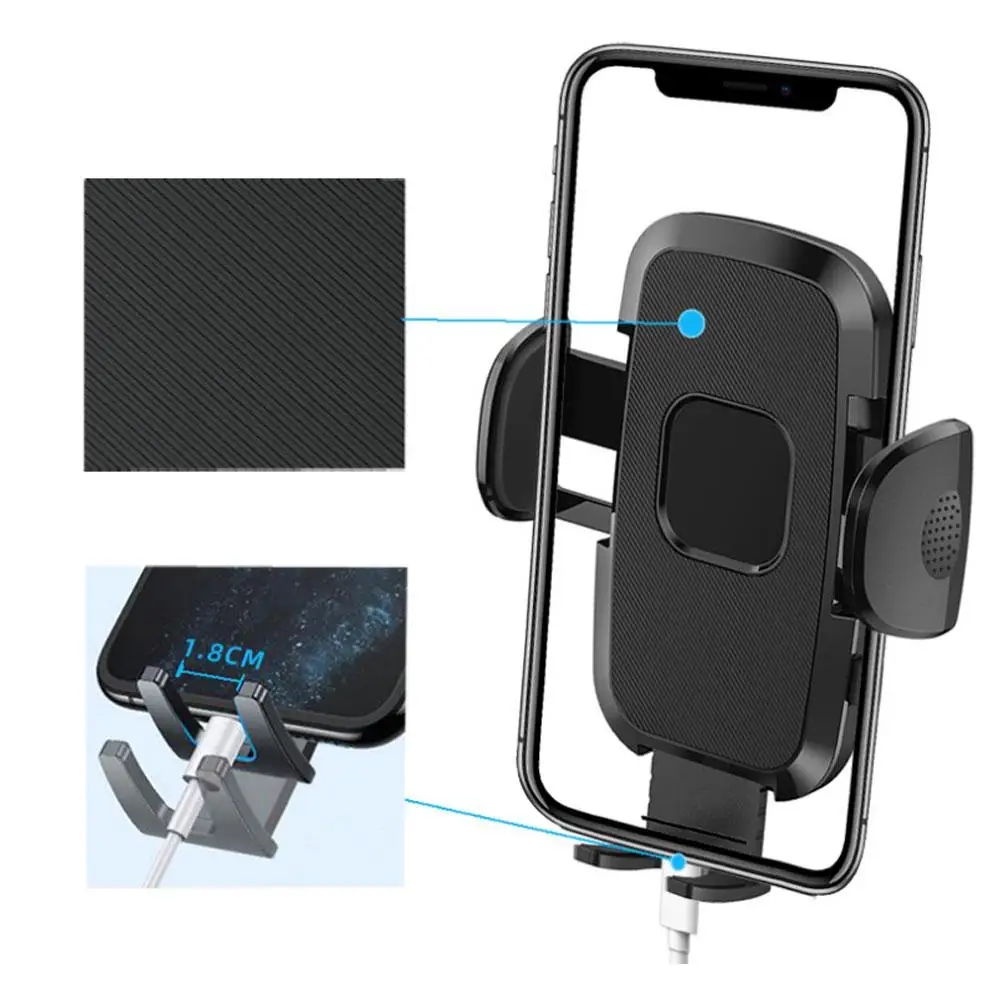 Держатель телефона на приборной панели автомобиля тип присоски 360 широкий вид