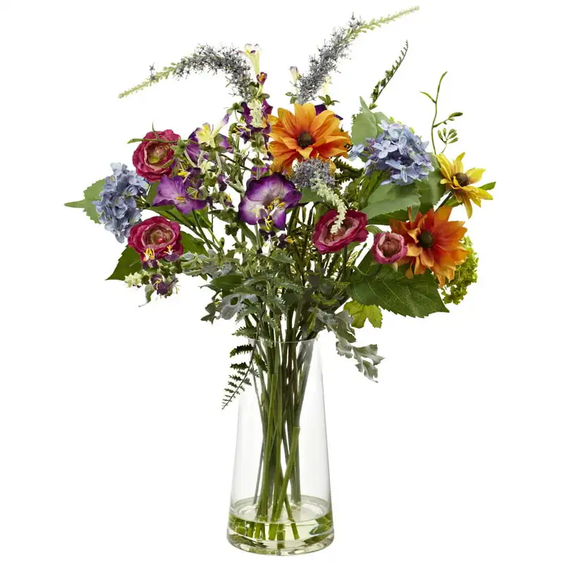 

Spring Mixed Flower Artificial Flowers with Vase