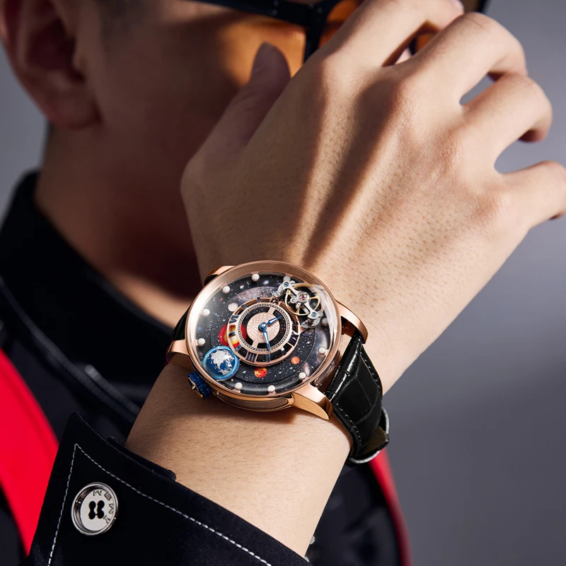 Reloj Hombre HANBORO механические часы для мужчин брендовые роскошные мужские