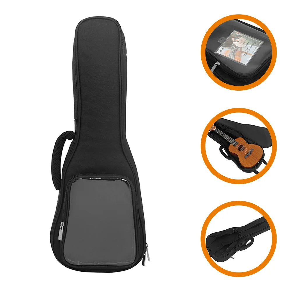 

Adult Guitar Case Ukulele Storage Container Bag Organizer Holder Musical Instrument Pouch Carrying Black