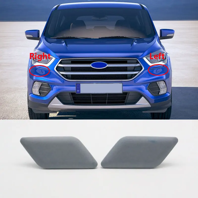

For Ford For Kuga Escape 2017 2018 2019 Front Bumper Head Light Lamp Washer Spray Nozzle Cover Cap Hood Jet Lid
