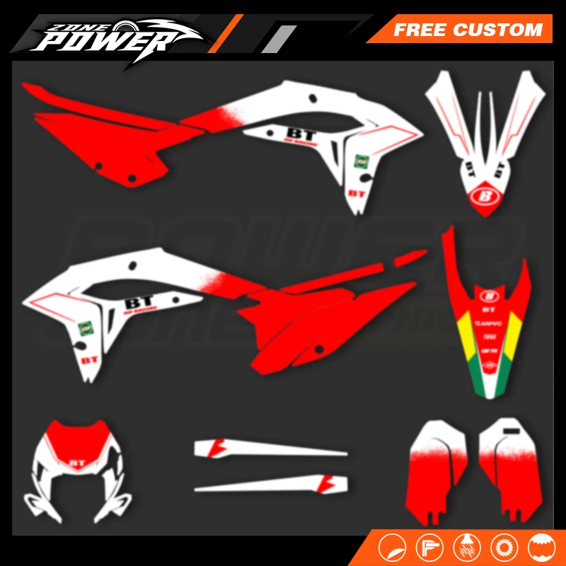 Фото Powerzone пользовательские фоны графические наклейки наборы наклеек для Beta Xtrainer 150 200 250 300 350 400 450 2023 2024 2025 02 №3
