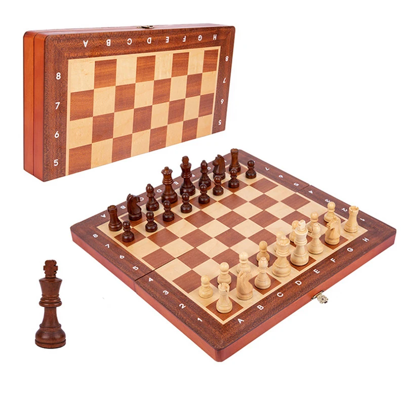 Professional Wood International Chess Board Party International Chess Luxury Recreation Tabuleiro Xadrez Board Game for Child