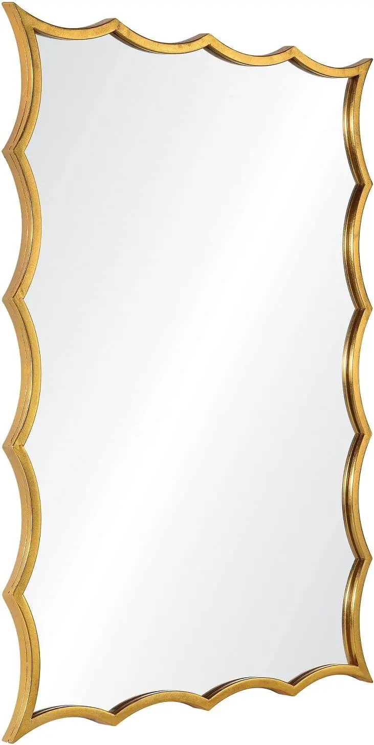 

x 24'' Rectangular Large Mirror, Gold Metal Frame Decorative Mirror for Living Room Bedroom Entryway