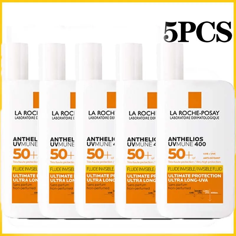 

5PCS La Roche Posay Sunscreen SPF 50+ Face Sunscreen Oil-Free Ultra-Light Fluid Broad Spectrum Universal No-Tint Body Face Care