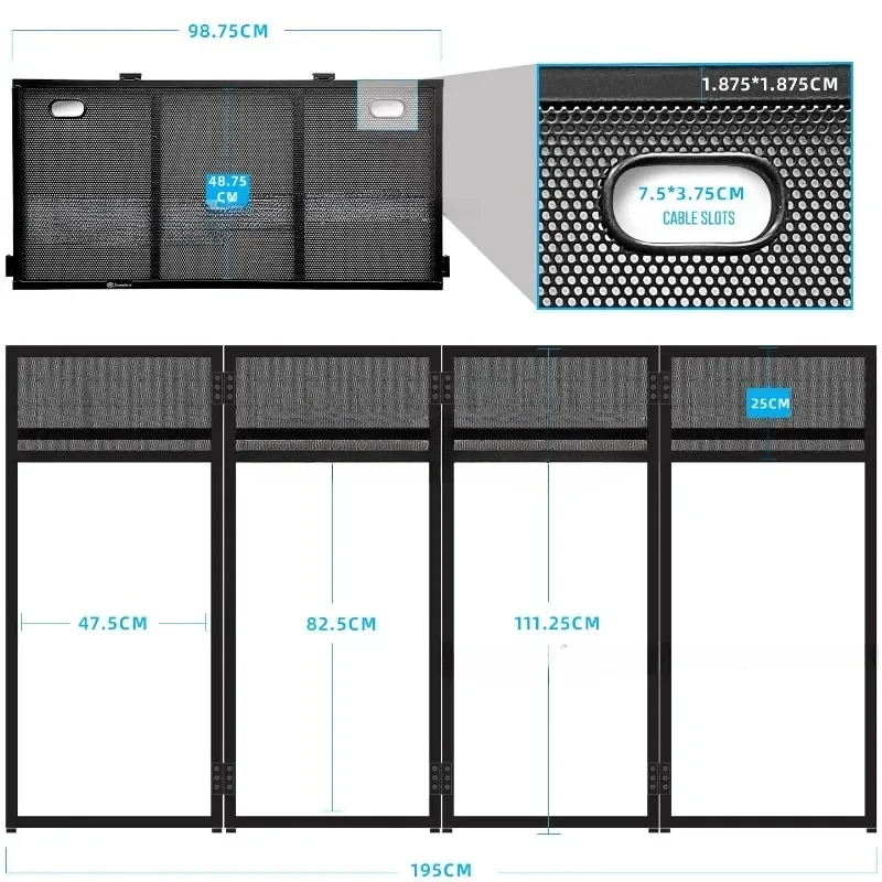 Складная DJ-будка черного и белого цвета